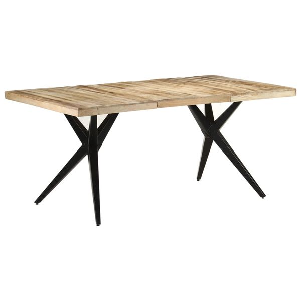 vidaXL Τραπεζαρία 180 x 90 x 76 εκ. από Ακατέργαστο Ξύλο Μάνγκο