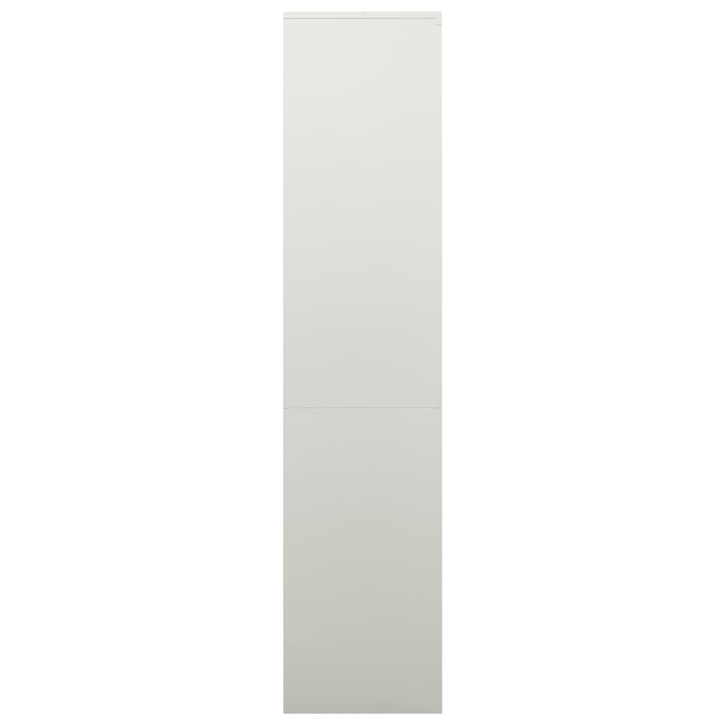 vidaXL Ντουλάπα Γραφείου 90 x 40 x 180 εκ. Ανοιχτό Γκρι Ατσάλινη
