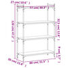 vidaXL Βιβλιοθήκη 4 Επιπέδων Μαύρη 80x30x120 εκ. Επεξεργασμένο Ξύλο
