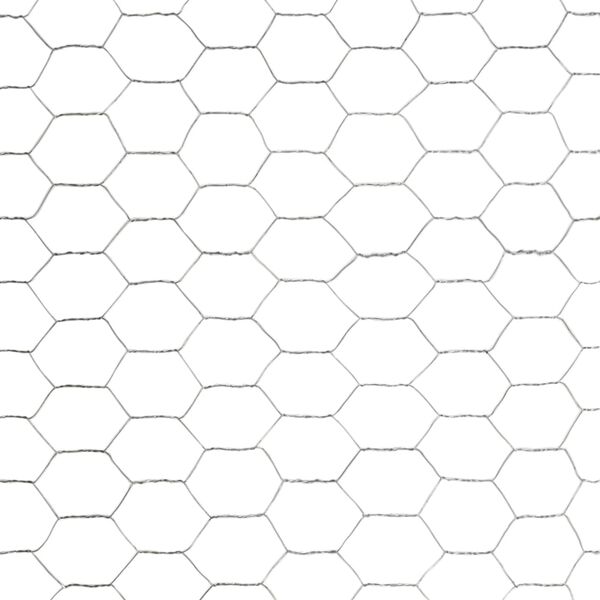 vidaXL Συρματόπλεγμα Εξάγωνο Ασημί 25 x 1,2 μ. από Γαλβανισμένο Χάλυβα