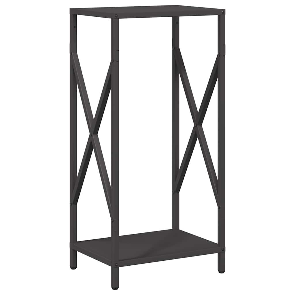 vidaXL Ράφι για καυσόξυλα Μαύρο 34x25x70 cm Ατσάλι ψυχρής έλασης