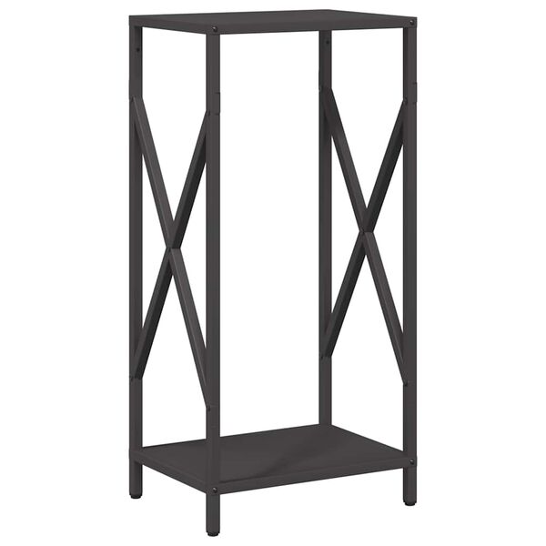 vidaXL Ράφι για καυσόξυλα Μαύρο 34x25x70 cm Ατσάλι ψυχρής έλασης