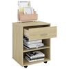 vidaXL Ντουλάπι Τροχήλατο Sonoma Δρυς 46 x 36 x 59 εκ. από Επεξ. Ξύλο