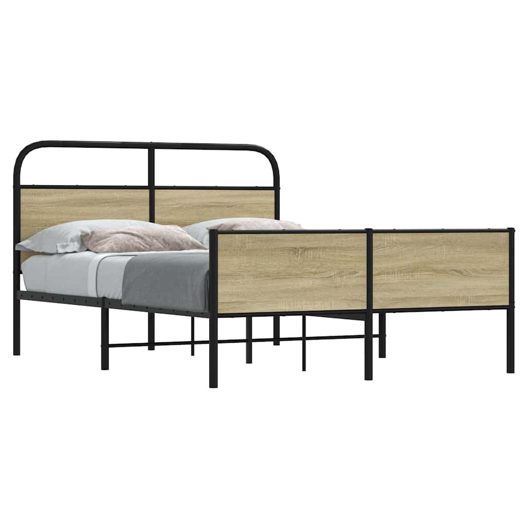 vidaXL Πλαίσιο Κρεβατιού Χωρ. Στρώμα Sonoma Δρυς 140x200εκ. Επ. Ξύλο