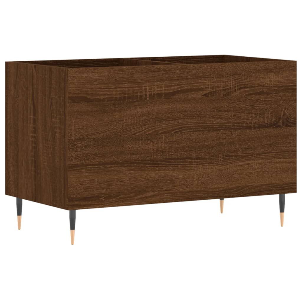 vidaXL Δισκοθήκη Καφέ Δρυς 74,5 x 38 x 48 εκ. από Επεξεργασμένο Ξύλο