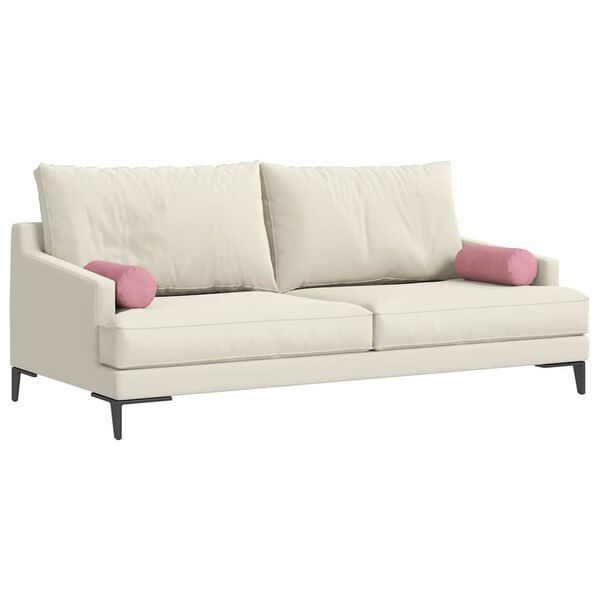 vidaXL Μαξιλάρια Στήριγμα 2 pcs Ροζ Ø 15 x 40 εκ Υφασμάτινο Κορντουρά