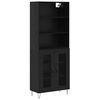 vidaXL Highboard 2 &tau;&mu;&chi;. &Mu;&alpha;ύ&rho;&eta; &Omicron;&xi;&upsilon;ά 69,5 x 34 x 180 &epsilon;&kappa;.