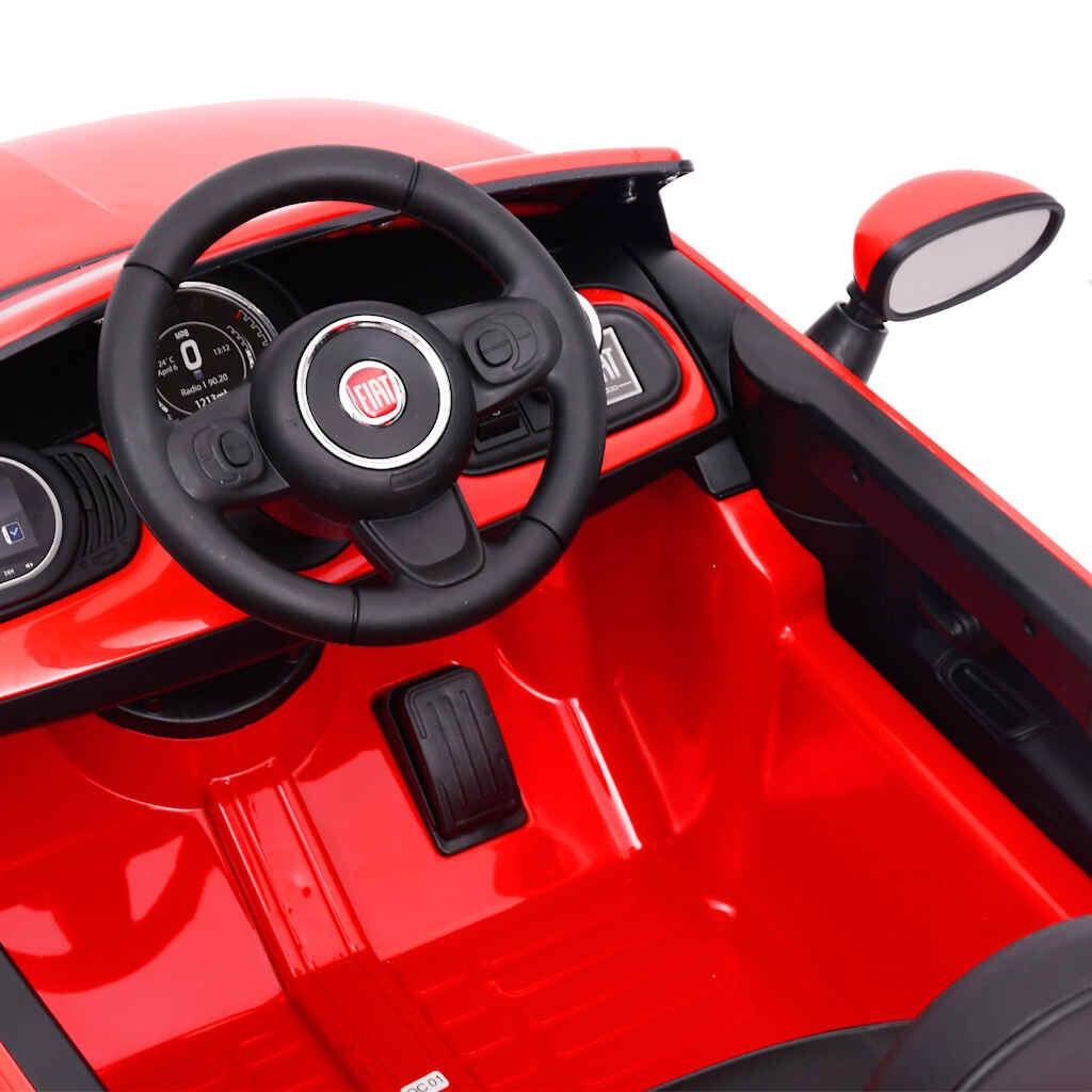 vidaXL Παιδικό Αυτοκίνητο Ηλεκτρικό Fiat 500 Κόκκινο