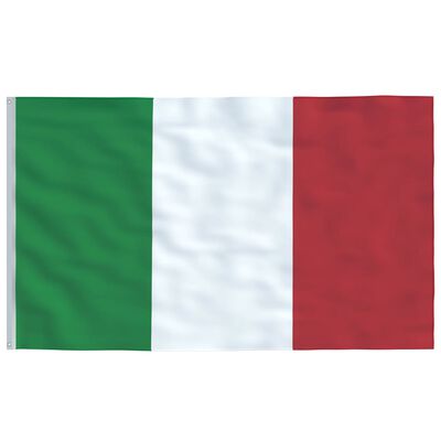 vidaXL Σημαία Ιταλίας και Ιστός 4 μ. από Αλουμίνιο