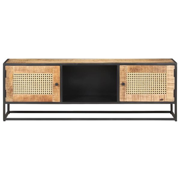 vidaXL Έπιπλο Τηλεόρασης 120x30x40 εκ. Ξύλο Μάνγκο/Φυσικό Ζαχαροκάλαμο