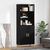 vidaXL Highboard &Mu;&alpha;ύ&rho;&eta; &Omicron;&xi;&upsilon;ά 69,5 x 32,5 x 180 &epsilon;&kappa; &Epsilon;&pi;&epsilon;&xi;&epsilon;&rho;&gamma;&alpha;&sigma;&mu;έ&nu;&omicron; &xi;ύ&lambda;&omicron;