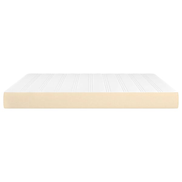 vidaXL Στρώμα με Pocket Springs Κρεμ 180x200x20 εκ. Υφασμάτινο
