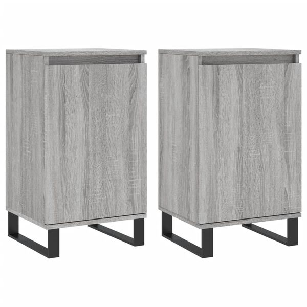 vidaXL Ντουλάπια 2 τεμ. Γκρι Sonoma 40x35x70 εκ. Επεξεργασμένο Ξύλο