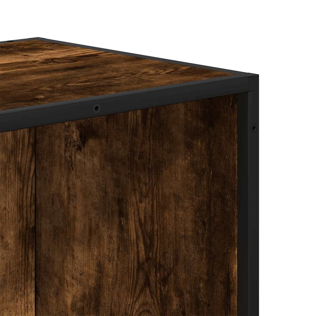vidaXL Βιβλιοθήκη καπνιστή βελανιδιά 80,5x35x139 cm Ξύλινη κατασκευή