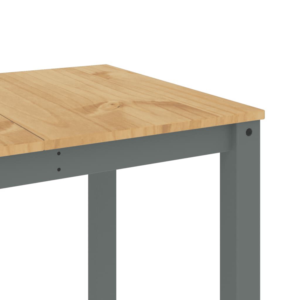 vidaXL Τραπεζαρία Panama Γκρι 160 x 80 x 75 εκ. από Μασίφ Ξύλο Πεύκου