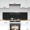 vidaXL Πίσω Πάνελ Κουζίνας Μαύρο 70 x 40 cm σκληρυμένο γυαλί