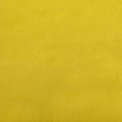 vidaXL Καναπές Κρεβάτι με Ποτηροθήκες Κίτρινος Βελούδινος