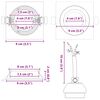 vidaXL Spotlights με προβολείς 6 pcs Μαύρο 9 x 9 x cm Αλουμίνιο