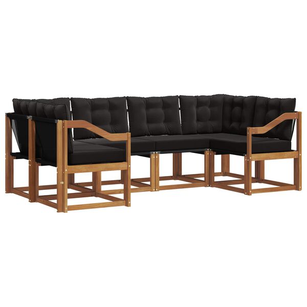 vidaXL &Sigma;&epsilon;&iota;&rho;ά &Kappa;&alpha;&nu;&alpha;&pi;έ &Epsilon;&xi;&omega;&tau;&epsilon;&rho;&iota;&kappa;&omicron;ύ &mu;&epsilon; &mu;&alpha;&xi;&iota;&lambda;ά&rho;&iota; 6 pcs &Phi;&upsilon;&sigma;&iota;&kappa;ό &kappa;&alpha;&iota; &Mu;&alpha;ύ&rho;&omicron;