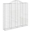 vidaXL Συρματοκιβώτια Τοξωτά 8 τεμ. 200x50x180/200 εκ. Γαλβαν. Ατσάλι