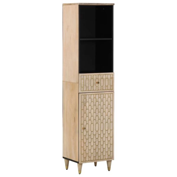 vidaXL Ντουλάπι Μπάνιου 38 x 33 x 160 εκ. από Μασίφ Ξύλο Μάνγκο
