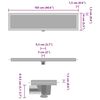vidaXL Σιφόνι Ντουζιέρας με Κάλυμμα 2 σε 1 103x14 εκ Ανοξείδωτο Ατσάλι