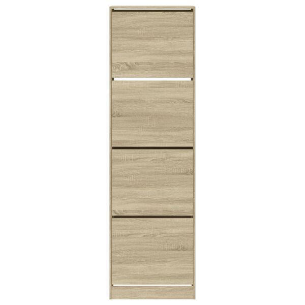 vidaXL Παπουτσοθήκη με 4 Ανακλ. Συρτάρια Sonoma Δρυς 60x42x204 εκ.