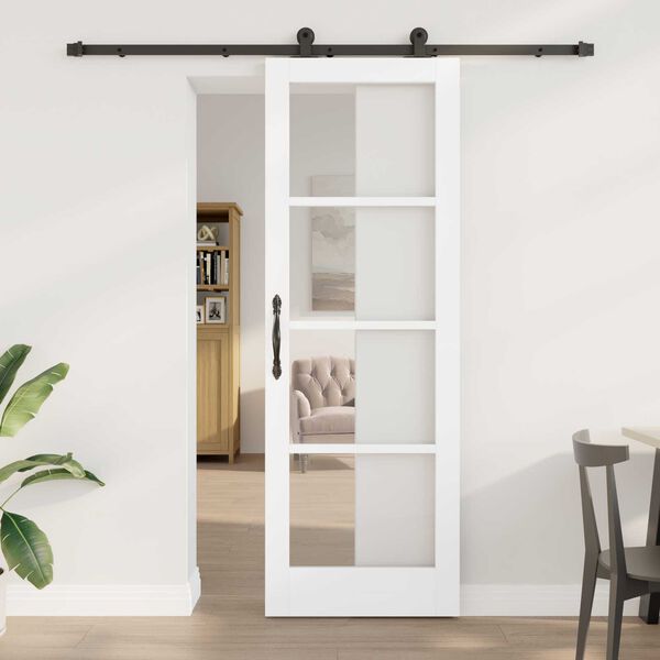 vidaXL Συρόμενη Πόρτα ORKDAL Λευκό 73.5 x 211 εκ Ξύλο και μέταλλο