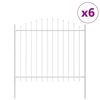 vidaXL Φράχτης Κήπου 6 pcs Λευκό 170 x 190 cm