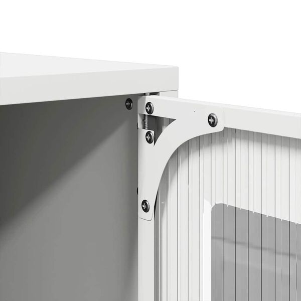 ντουλάπι τηλεόρασης vidaXL Λευκό 68x39x60,5cm από χάλυβα ψυχρής έλασης