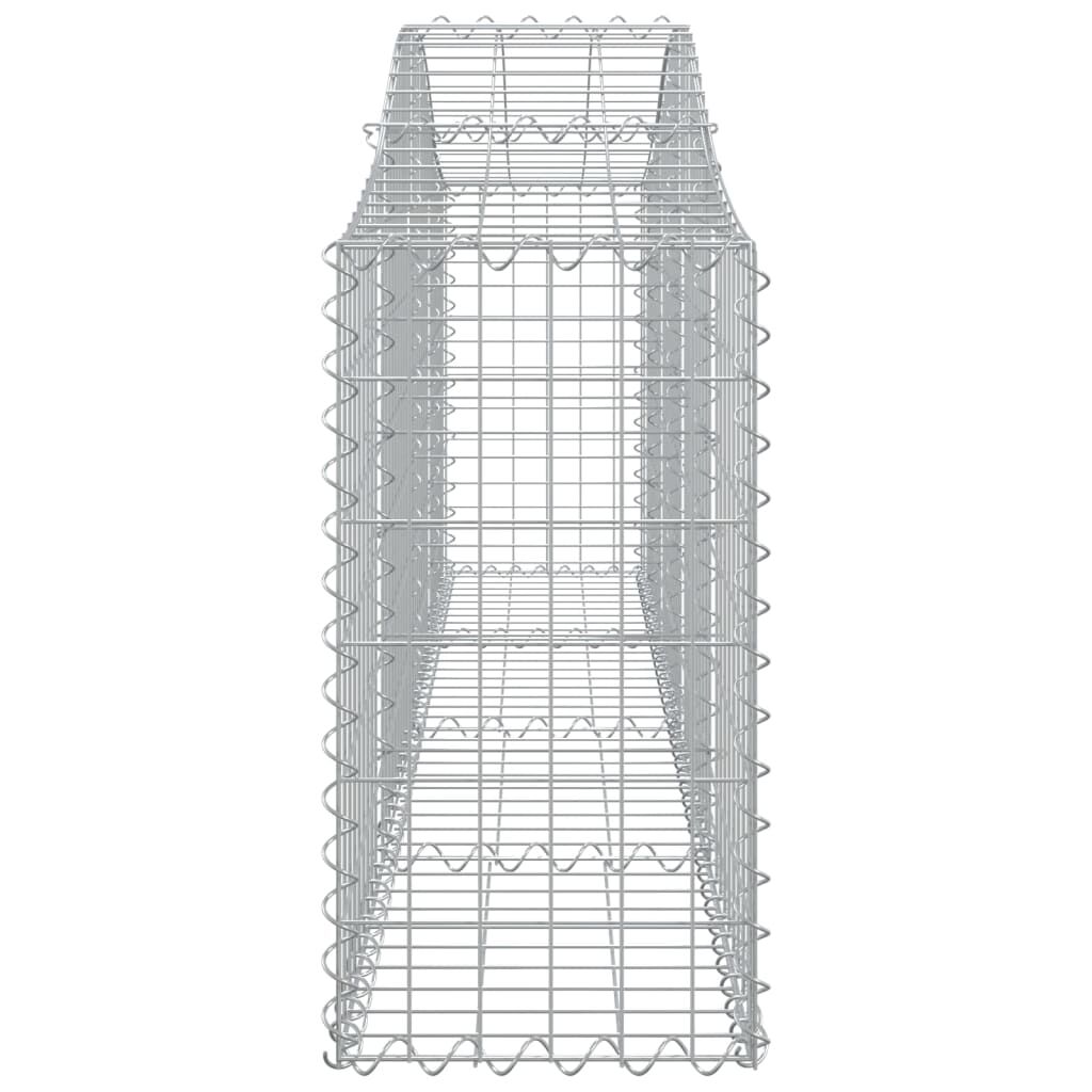 vidaXL Συρματοκιβώτια Τοξωτά 6 τεμ. 200x30x60/80 εκ. Γαλβαν. Ατσάλι