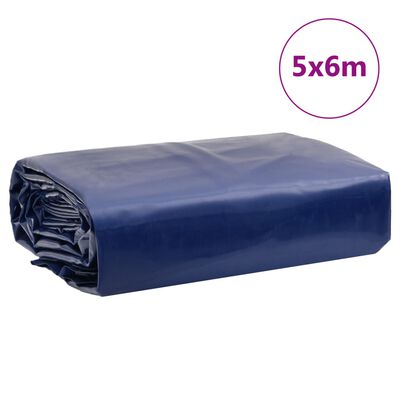 vidaXL Μουσαμάς Μπλε 5 x 6 μ. 650 γρ./μ²