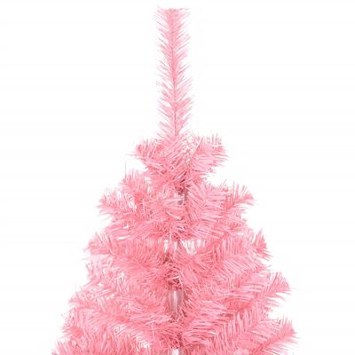 vidaXL Χριστουγεννιάτικο Δέντρο Τεχνητό Με Βάση Ροζ 150 εκ. PVC