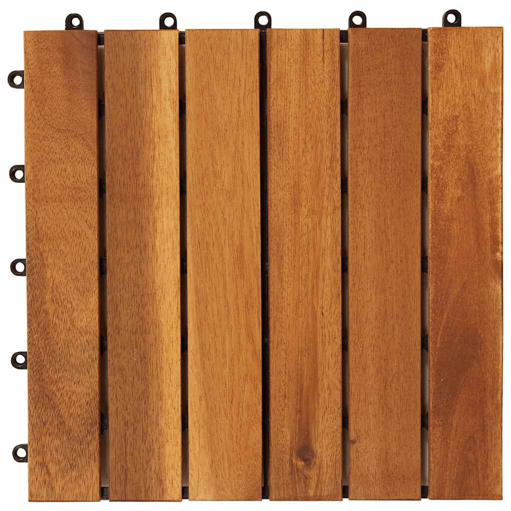 Πλακάκια Deck 10 τεμ. Κάθετο Σχέδιο 30 x 30 εκ. από Ξύλο Ακακίας