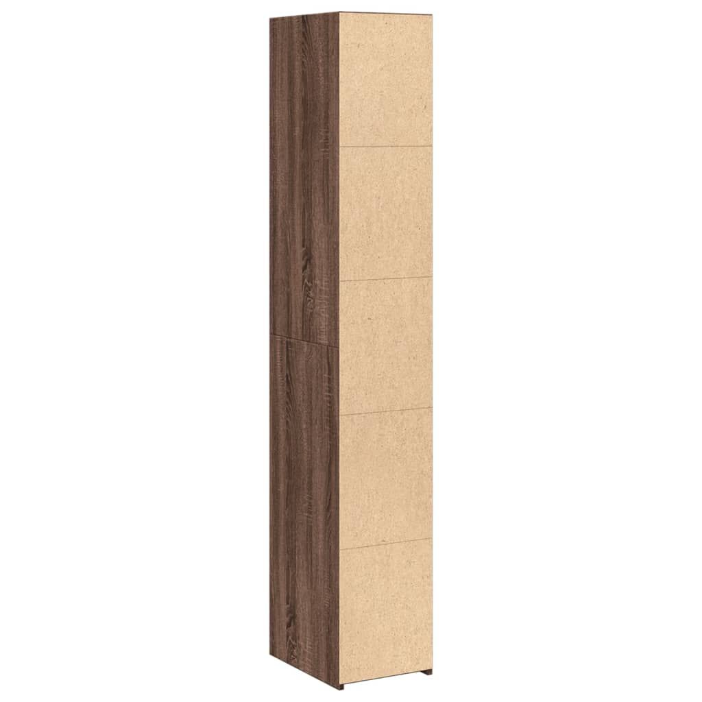 vidaXL Ντουλάπι Καφέ Δρυς 30x41x185 εκ. από Επεξεργασμένο Ξύλο