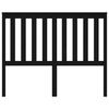 vidaXL Κεφαλάρι κρεβατιού Μαύρο 126x6x101 εκ. από Μασίφ Ξύλο Πεύκου