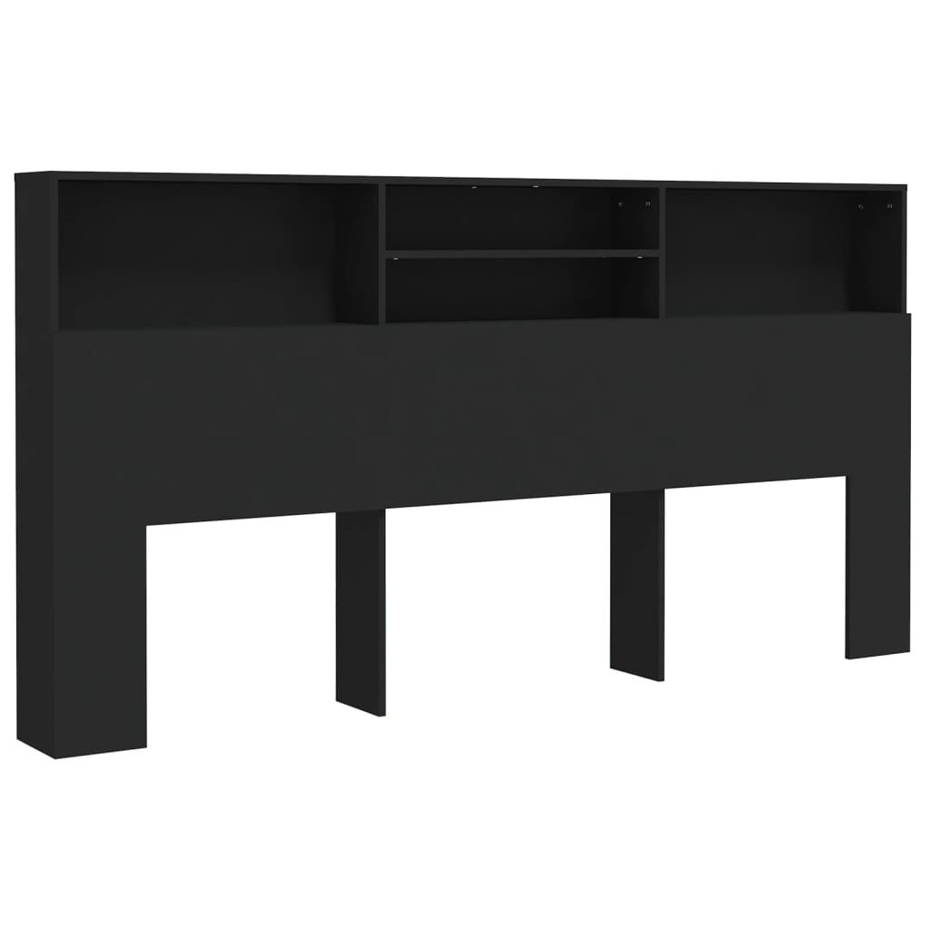 vidaXL Κεφαλάρι Με Αποθηκευτικό Χώρο Μαύρο 200 x 19 x 103,5 εκ.