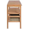 vidaXL Έπιπλο Μπάνιου 132x45x75 εκ. από Μασίφ Ξύλο Teak με 4 Καλάθια