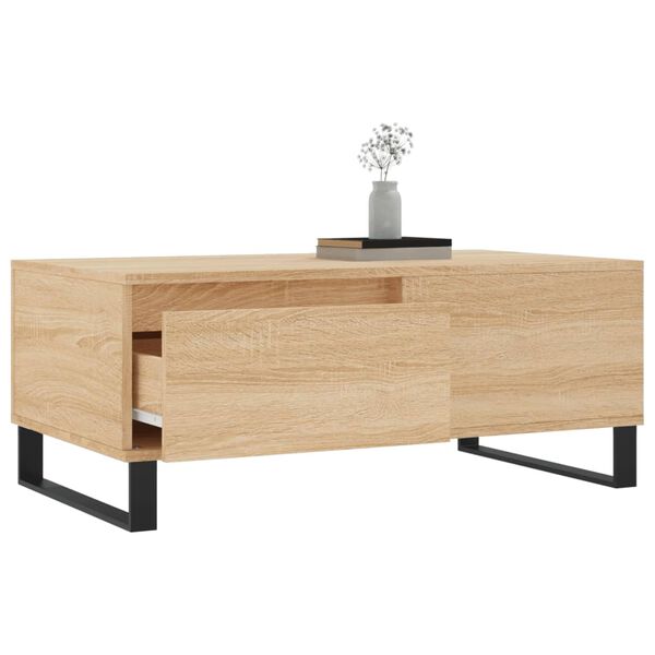 vidaXL Τραπεζάκι Σαλονιού Sonoma Δρυς 90x50x36,5 εκ. Επεξεργασμ. Ξύλο