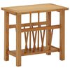 vidaXL Τραπεζάκι με Θήκη Περιοδικών 45 x 27 x 42 εκ. Μασίφ Ξύλο Δρυός