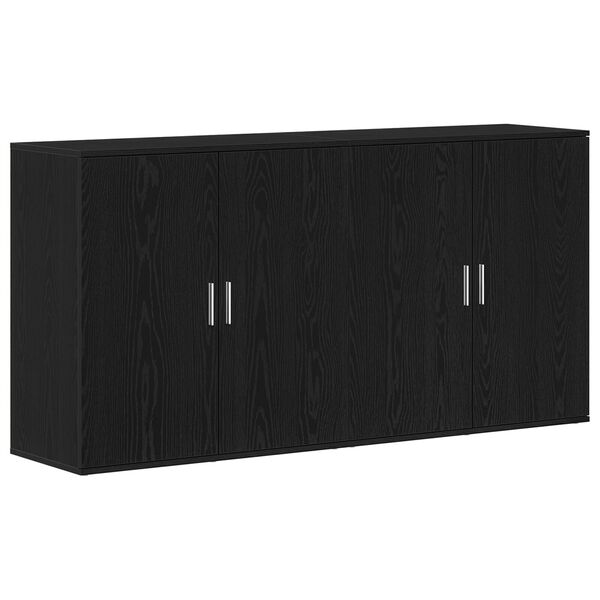 vidaXL Παραδοσιακά Πλευρικά Έπιπλα 2 pcs Μαύρη δρυς 79 x 38 x 80 εκ.