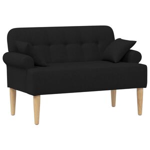 vidaXL Love seat &mu;&epsilon; &kappa;&omicron;&upsilon;&mu;&pi;&iota;ά &Mu;&alpha;ύ&rho;&omicron; 120 x 65 x 79 &epsilon;&kappa; Ύ&phi;&alpha;&sigma;&mu;&alpha;