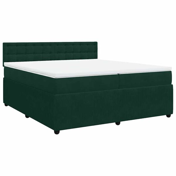 vidaXL &Kappa;&rho;&epsilon;&beta;ά&tau;&iota; Boxspring &mu;&epsilon; &Sigma;&tau;&rho;ώ&mu;&alpha; &Sigma;&kappa;&omicron;ύ&rho;&omicron; &Pi;&rho;ά&sigma;&iota;&nu;&omicron; 200x200&epsilon;&kappa;. &Beta;&epsilon;&lambda;&omicron;ύ&delta;&iota;&nu;&omicron;