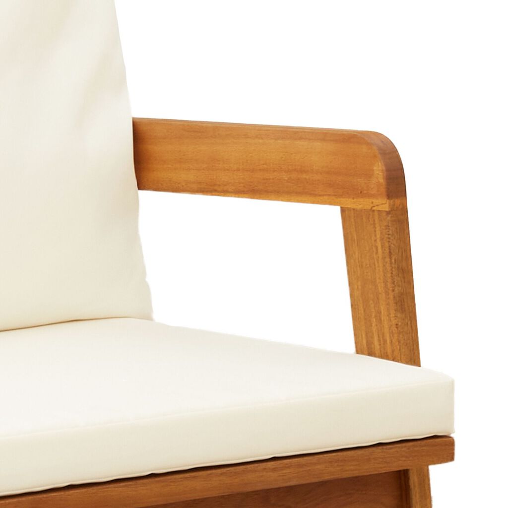 vidaXL Παγκάκι Κήπου Με Μαξιλάρια 115x65x71 εκ Μασίφ Ξύλο Ακακίας