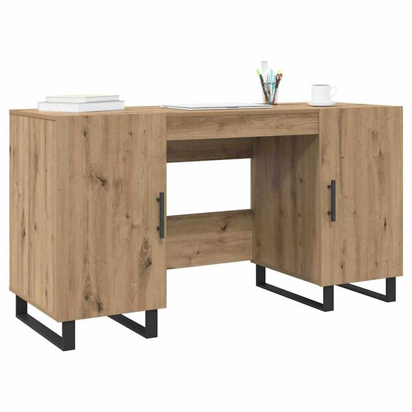 vidaXL Γραφείο artisan δρυς 140 x 50 x 75 εκ. Επεξεργασμένο ξύλο