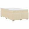 vidaXL Σκελετός Κρεβατιού Κρεμ 120 x 190 cm ύφασμα