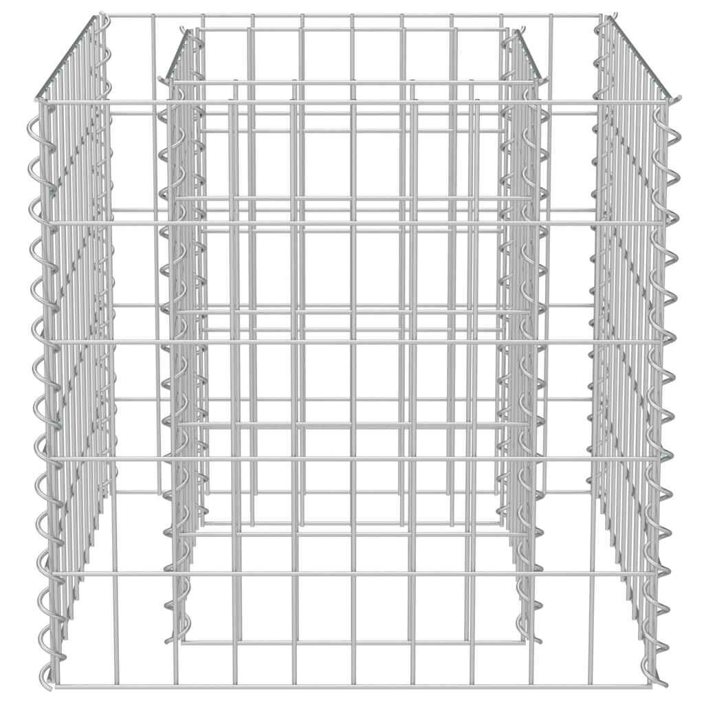 vidaXL Συρματοκιβώτιο-Γλάστρα Υπερυψωμένη 50x50x50 εκ. Γαλβ. Χάλυβας