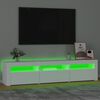 vidaXL Έπιπλο Τηλεόρασης με LED Λευκό 180 x 35 x 40 εκ.