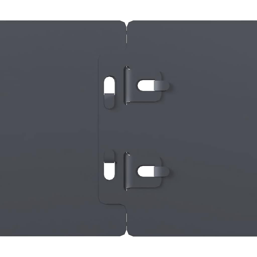 vidaXL Περιφράξεις γκαζόν 10 τεμάχια Ανθρακί από χάλυβα ψυχρής έλασης
