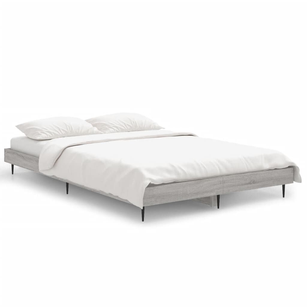 vidaXL Πλαίσιο Κρεβατιού Γκρι Sonoma 120 x 190 εκ. Επεξεργασμένο Ξύλο